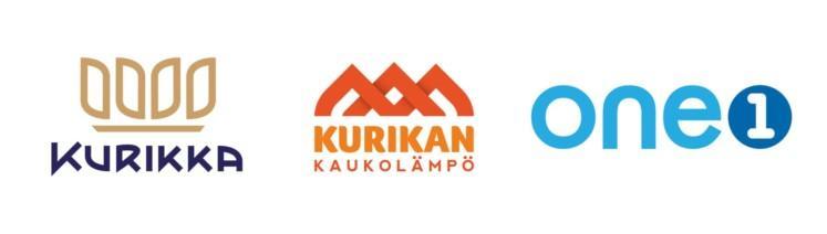 Kurikan kaupunki, Kurikan kaukolämpö Oy ja One1 Oy logot